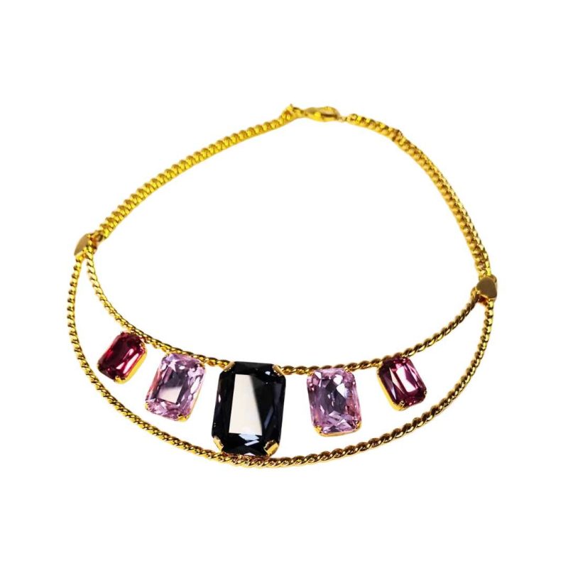 Cereza Dulce UK Handmade Necklace Set with Lavender Citrine and Amethyst Crystals 2